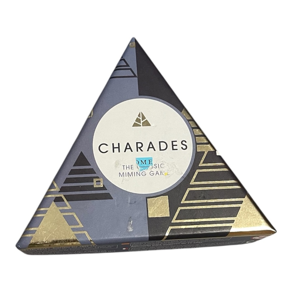 Charades On The Go Small Travel Size Triangle Card Box Dice Sand Timer
